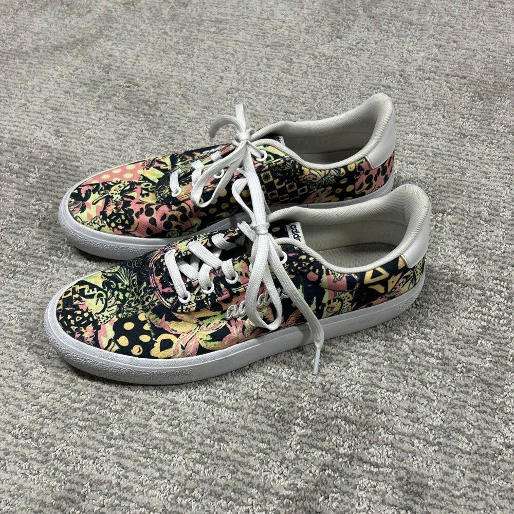 Adidas x Farm Rio Vulc Raid3r Shoes Mens 11 Floral Cheetah Low Top Sneakers